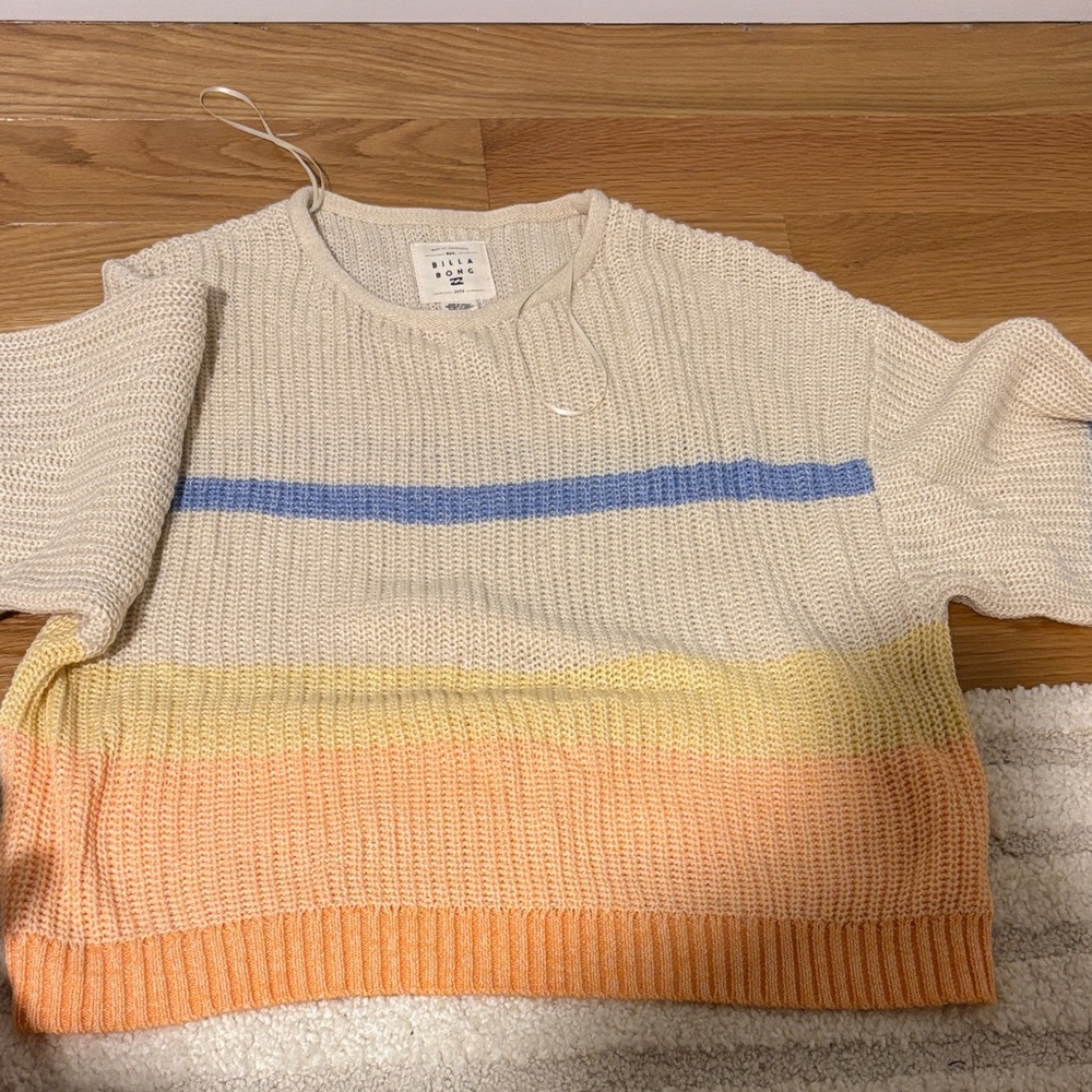 Billabong Multicolor Striped Crew Neck Sweater